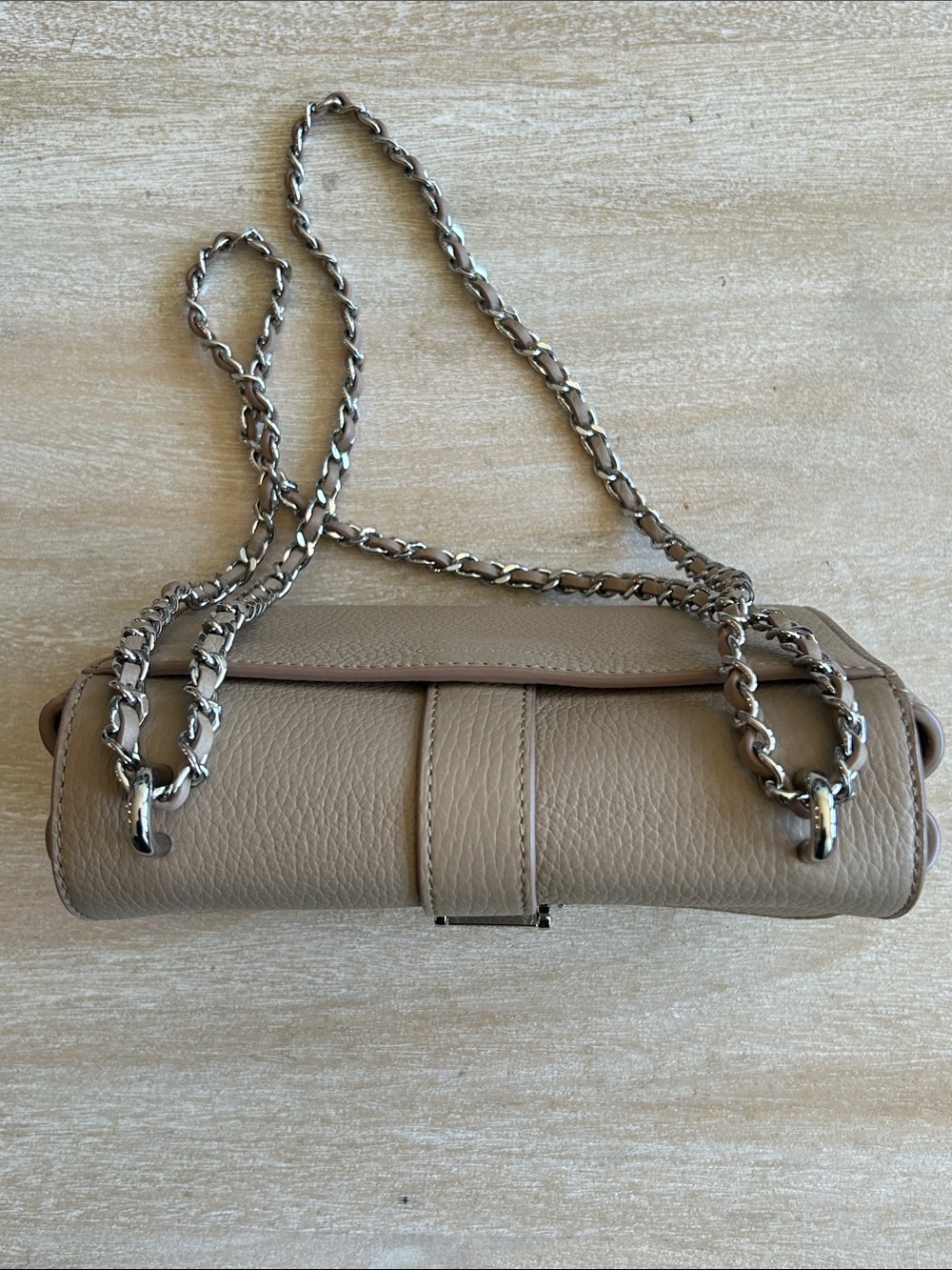 Aspinal of London Lottie Bag in Soft Taupe Pebble - Picture 8 of 11